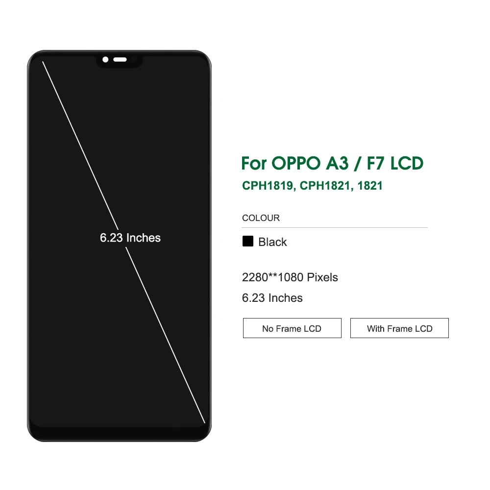 LCD Replacement For OPPO A3 F7 LCD Display Touch Screen Digitizer Assembly